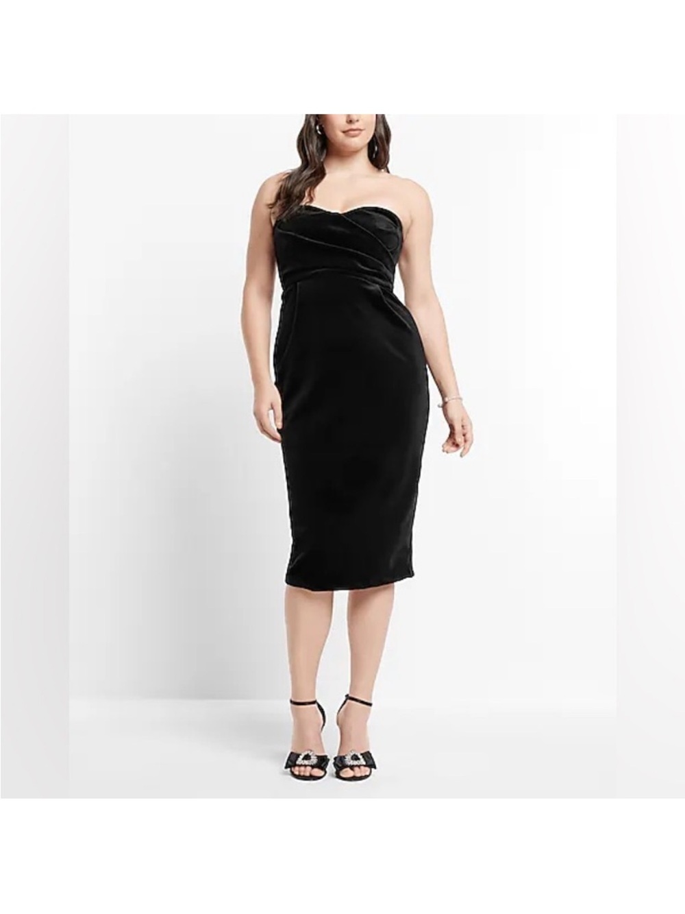 Express Dresses/Express Sweetheart Neckline Strapless Midi Sheath Dress